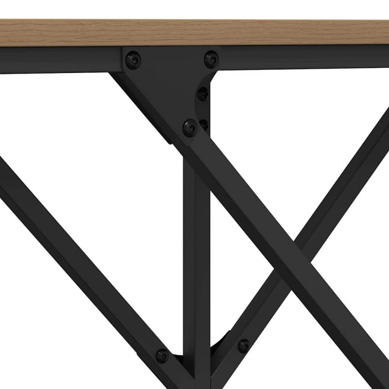Konsola dąb artisan 140 x 29 x 75 cm Materiał drewnopochodny