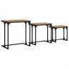 Stolik Kawowy Nesting 3 pcs dąb artisan Materiał drewnopochodny