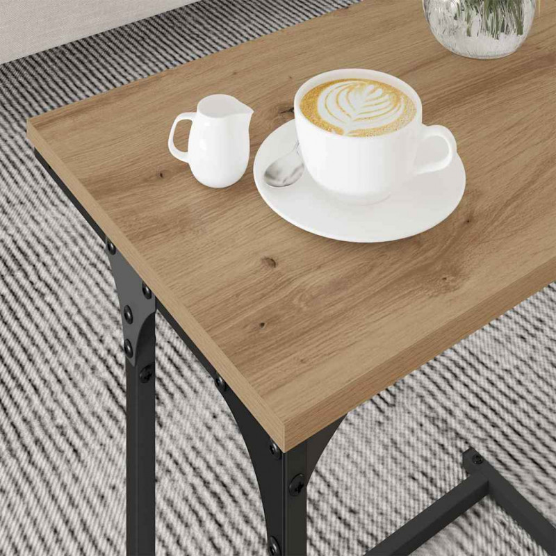 Stolik Kawowy Nesting 3 pcs dąb artisan Materiał drewnopochodny