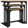 Stolik Kawowy Nesting 3 pcs dąb artisan Materiał drewnopochodny