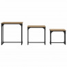 Stolik Kawowy Nesting 3 pcs dąb artisan Materiał drewnopochodny