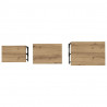Stolik Kawowy Nesting 3 pcs dąb artisan Materiał drewnopochodny
