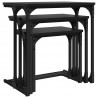 Stolik Kawowy Nesting 3 pcs Czarny dąb Materiał drewnopochodny
