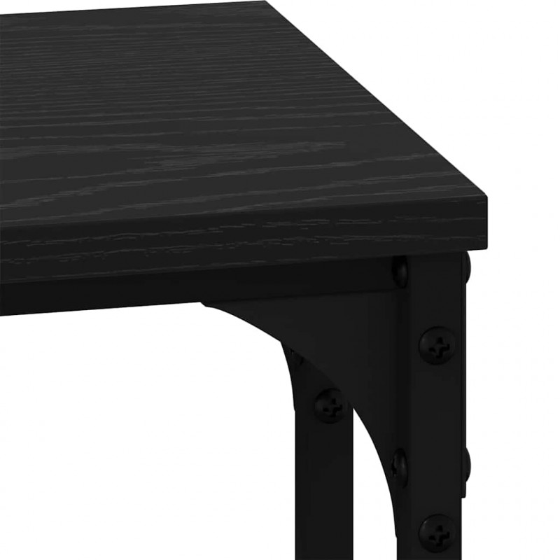 Stolik Kawowy Nesting 3 pcs Czarny dąb Materiał drewnopochodny
