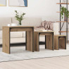 Stolik kawowy 3 pcs Dąb rzemieślniczy Materiał drewnopochodny