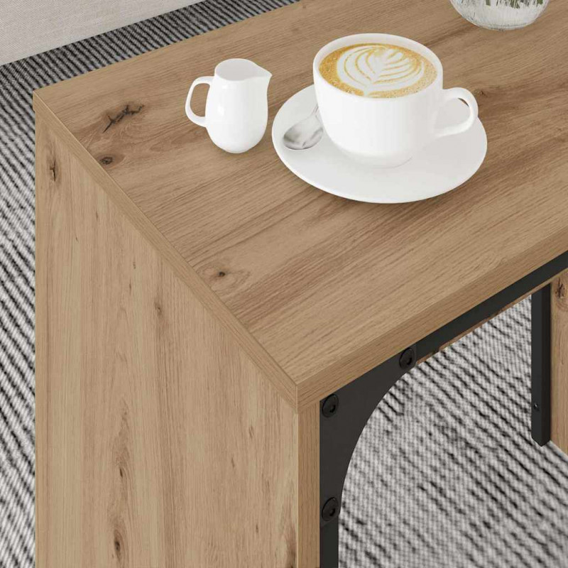 Stolik kawowy 3 pcs Dąb rzemieślniczy Materiał drewnopochodny