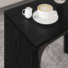 Stolik kawowy 3 pcs Czarny Dąb Materiał drewnopochodny