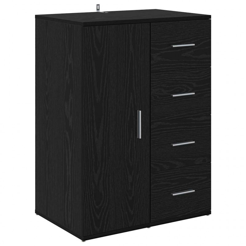 Bufet Czarny Dąb 59 x 39 x 80 cm Materiał drewnopochodny