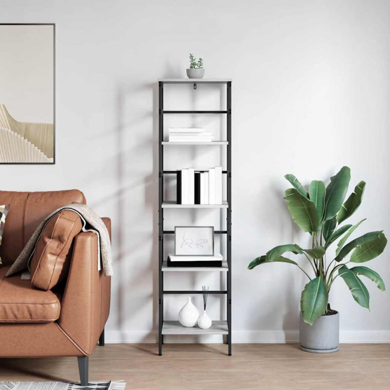 Półka na książki Szary Sonoma 40 x 29,5 x 149 cm