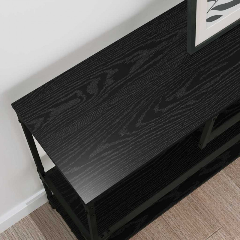 Konsola Czarny Dąb 100 x 30 x 75 cm Materiał drewnopochodny