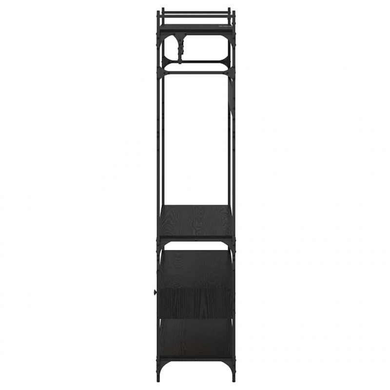 Garderoba Czarny dąb 89 x 39 x 184.5 cm Materiał drewnopochodny