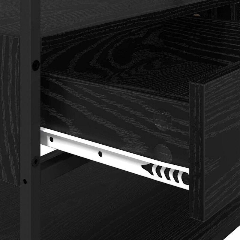 Garderoba Czarny dąb 89 x 39 x 184.5 cm Materiał drewnopochodny