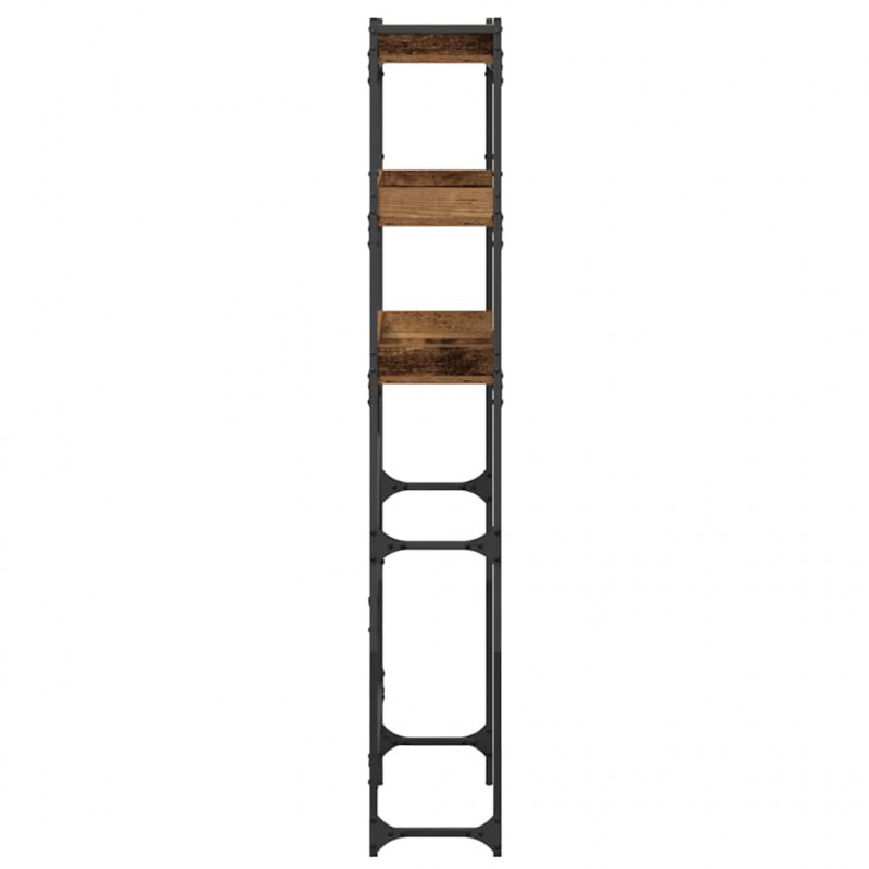 Półka na pralkę z półką Stare drewno 67 x 25 x 163 cm