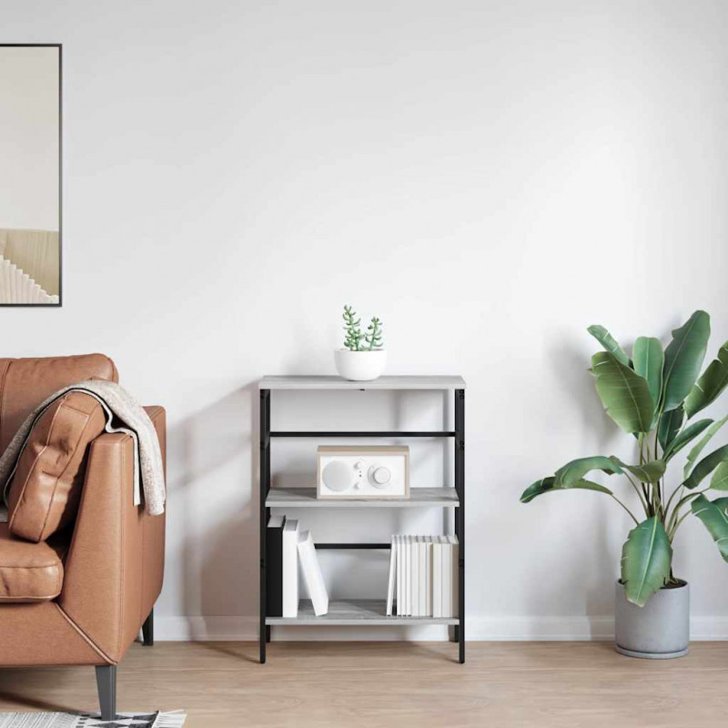 Półka na książki Szary Sonoma 60 x 29,5 x 81 cm