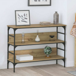 Konsola dąb artisan 100 x 32 x 75 cm Materiał drewnopochodny