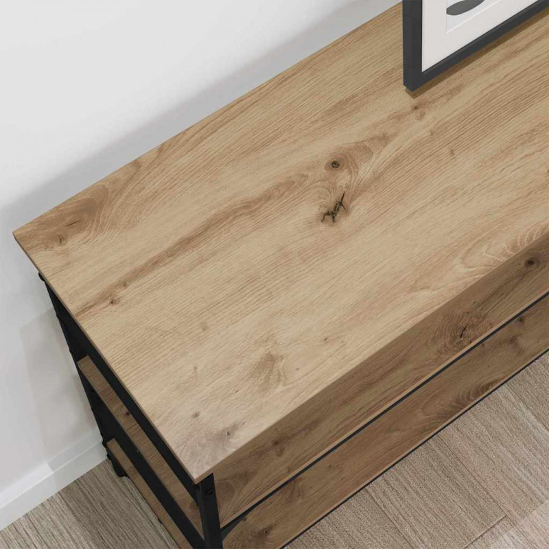 Konsola dąb artisan 100 x 32 x 75 cm Materiał drewnopochodny
