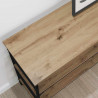 Konsola dąb artisan 100 x 32 x 75 cm Materiał drewnopochodny