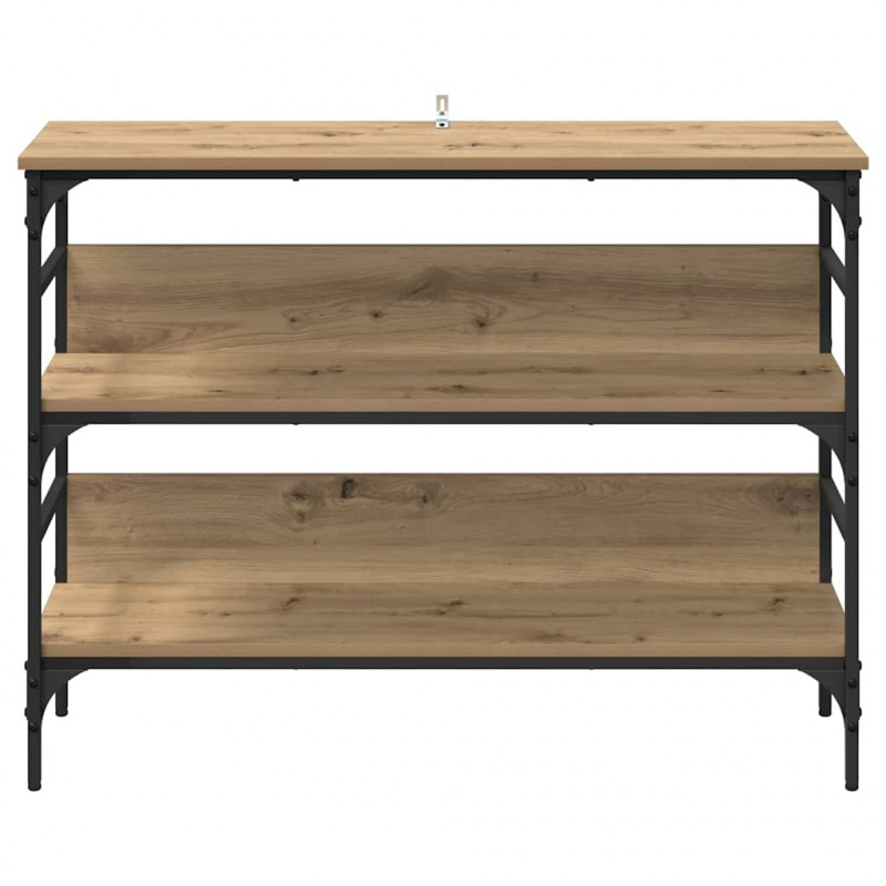 Konsola dąb artisan 100 x 32 x 75 cm Materiał drewnopochodny