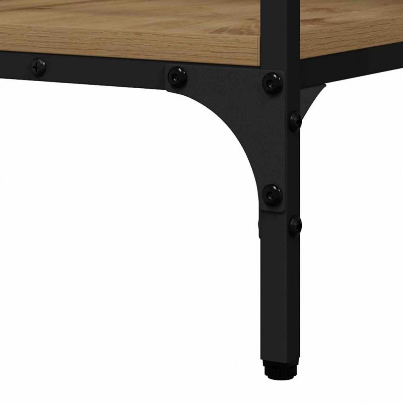 Konsola dąb artisan 100 x 32 x 75 cm Materiał drewnopochodny