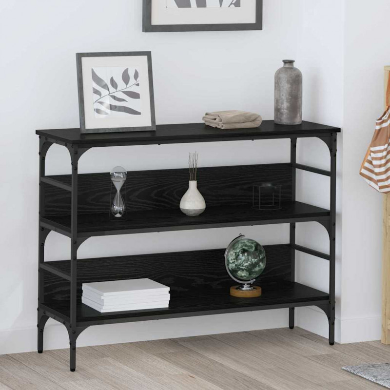 Konsola Czarny dąb 100 x 32 x 75 cm Materiał drewnopochodny