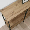Konsola dąb artisan 160 x 29 x 80 cm Materiał drewnopochodny