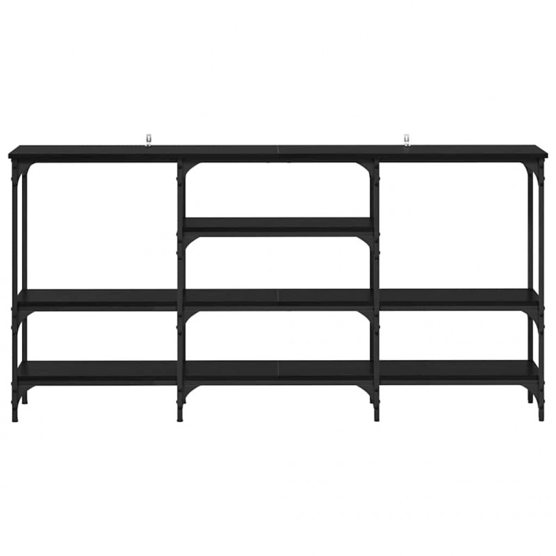 Konsola Czarny dąb 160 x 29 x 80 cm Materiał drewnopochodny