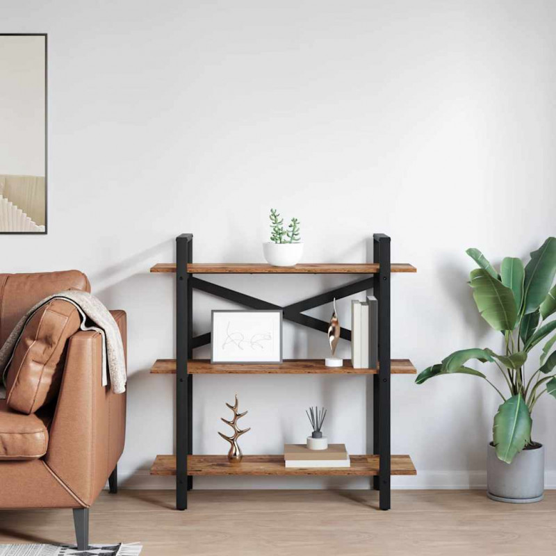 Półka na książki Stare drewno 100 x 33,5 x 102 cm