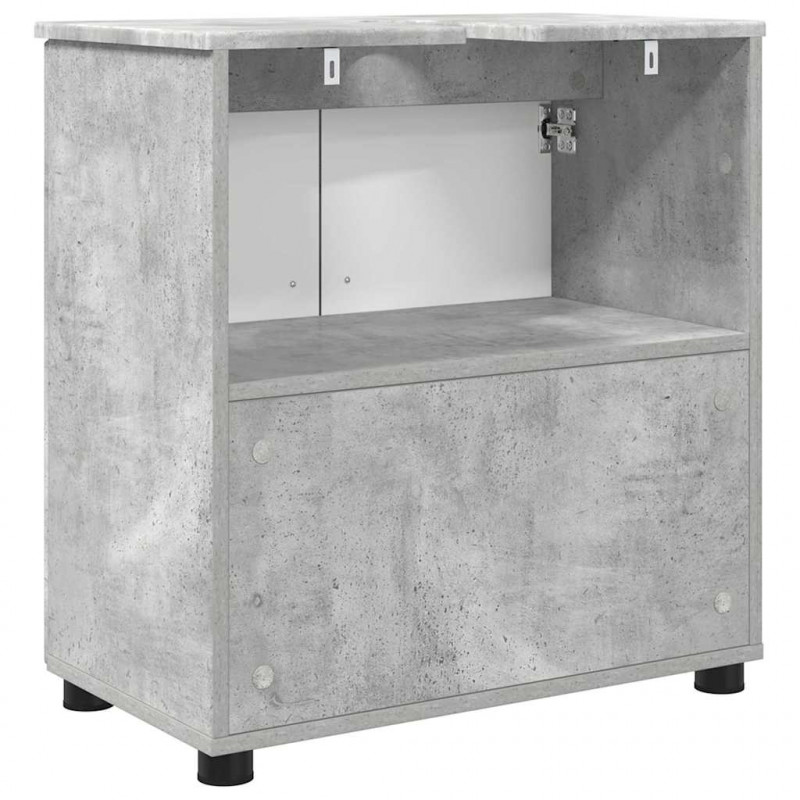 Szafka Łazienkowa z drzwiami Betonowy szary 61 x 35 x 64 cm