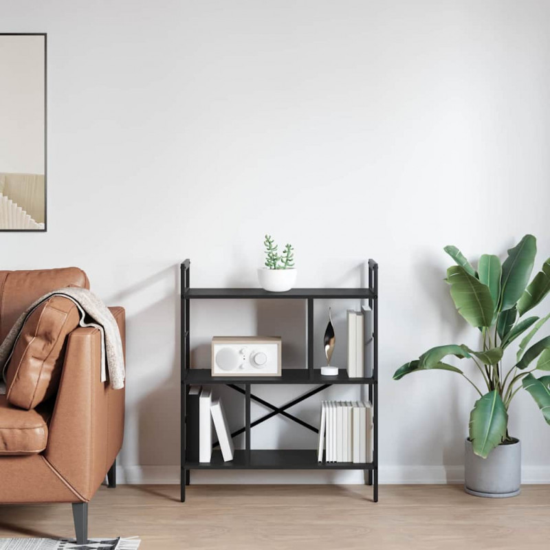 Półka na książki Czarny Dąb 75 x 30 x 91 cm