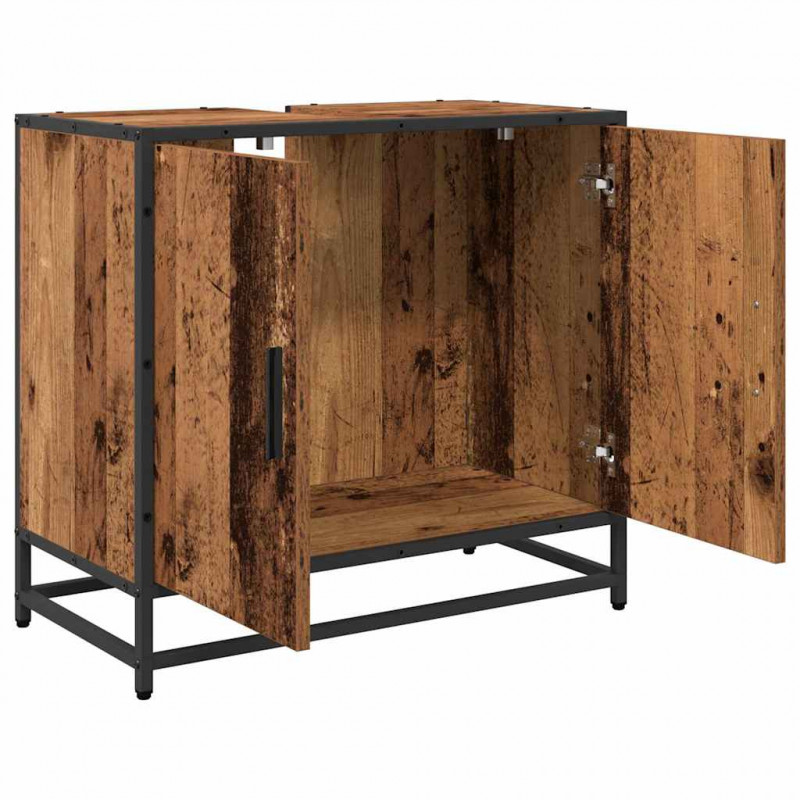 Szafka pod umywalkę z drzwiami Stare drewno 65 x 33 x 60 cm