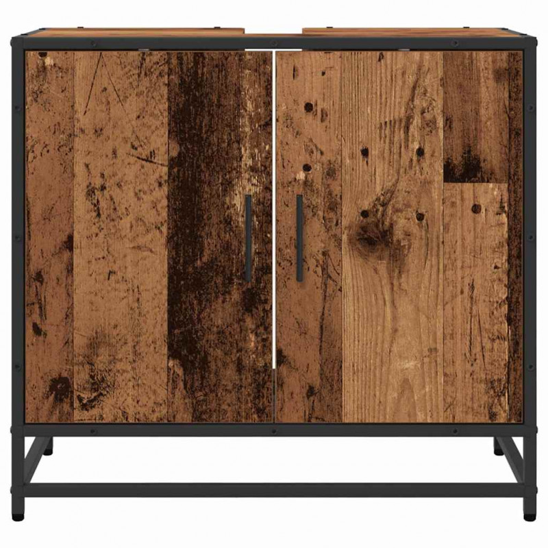Szafka pod umywalkę z drzwiami Stare drewno 65 x 33 x 60 cm