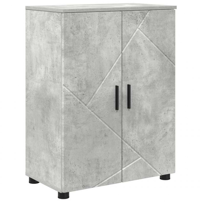 Szafka Łazienkowa z drzwiami Betonowy szary 60 x 35 x 80 cm