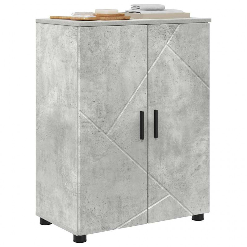 Szafka Łazienkowa z drzwiami Betonowy szary 60 x 35 x 80 cm