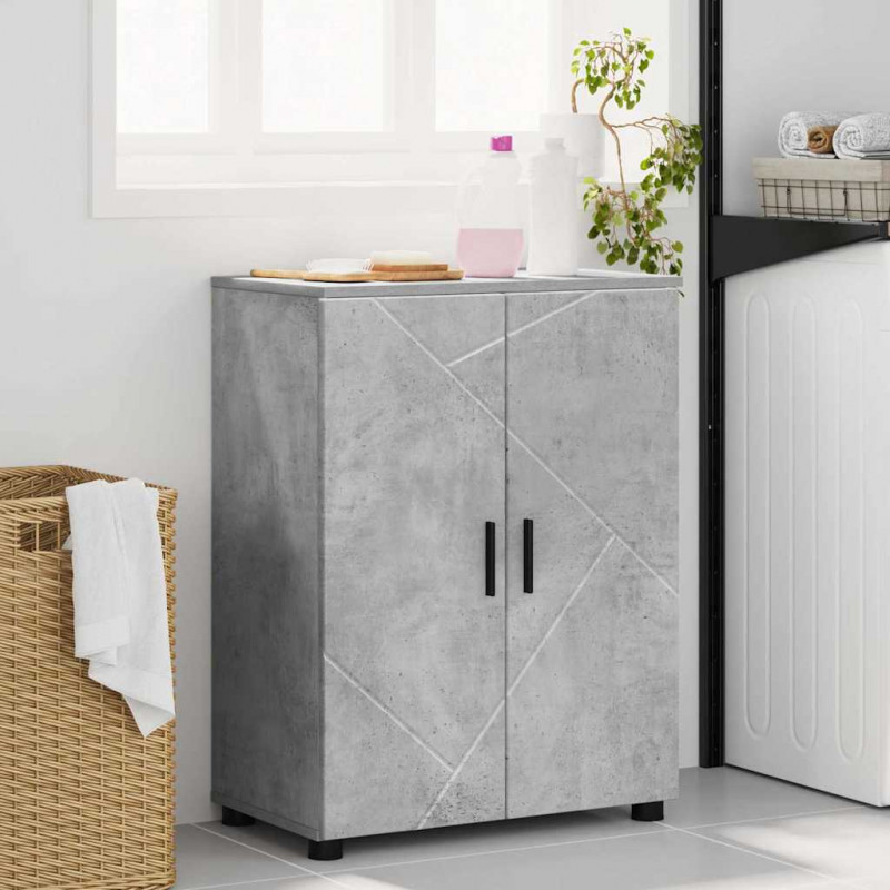 Szafka Łazienkowa z drzwiami Betonowy szary 60 x 35 x 80 cm