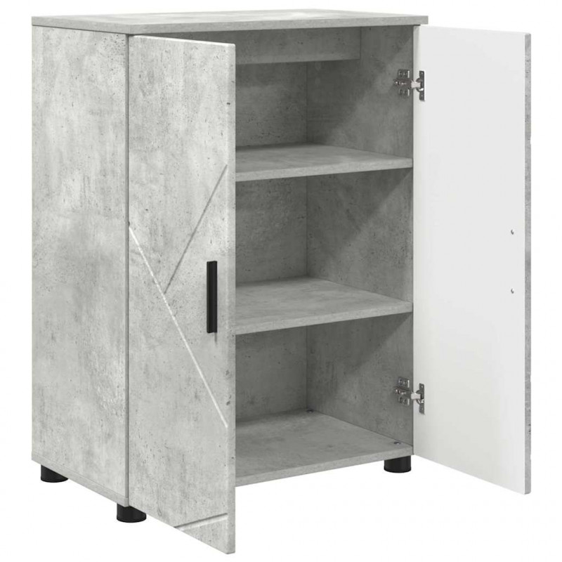 Szafka Łazienkowa z drzwiami Betonowy szary 60 x 35 x 80 cm