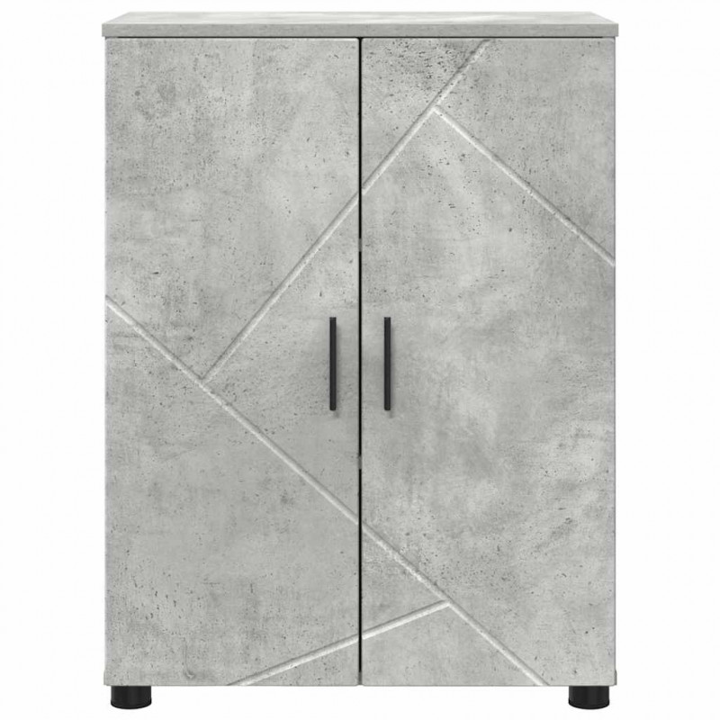 Szafka Łazienkowa z drzwiami Betonowy szary 60 x 35 x 80 cm