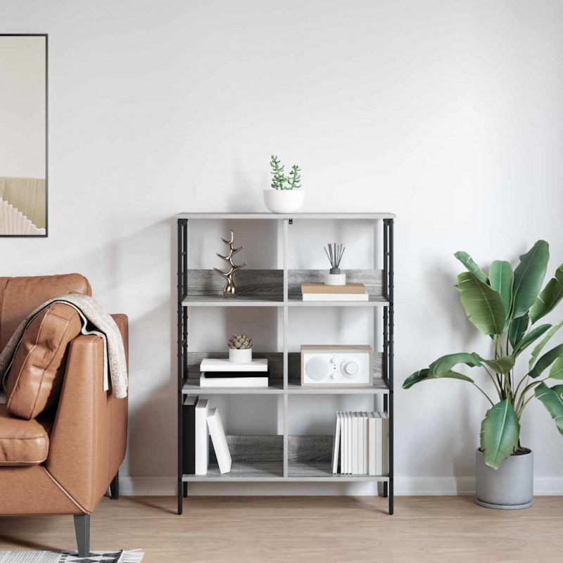 Półka na książki Szary Sonoma 82 x 32 x 112 cm