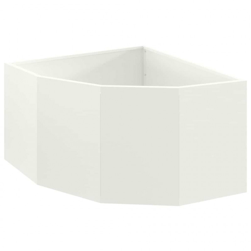 Doniczka Różnorożna Biały 60 x 60 x 35 cm Stal