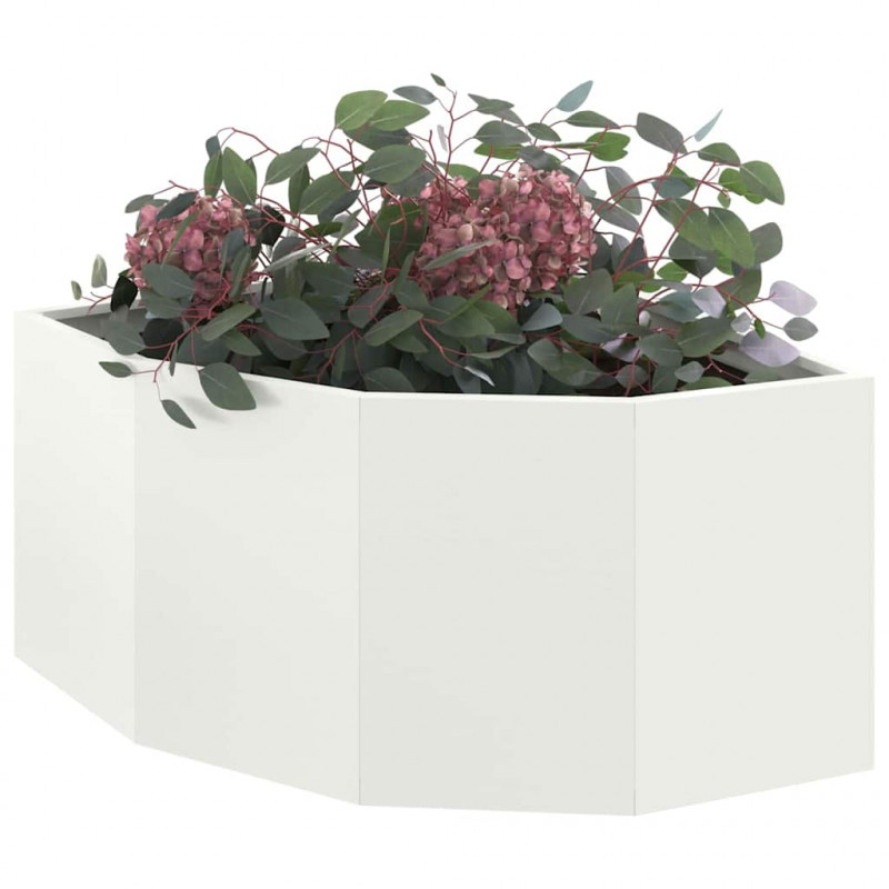 Doniczka Różnorożna Biały 60 x 60 x 35 cm Stal