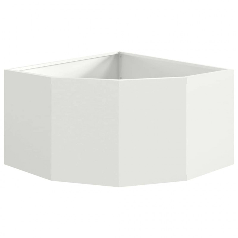 Doniczka Różnorożna Biały 60 x 60 x 35 cm Stal