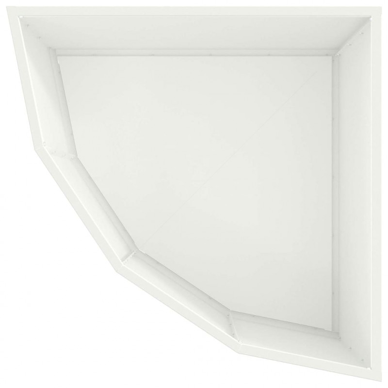 Doniczka Różnorożna Biały 60 x 60 x 35 cm Stal