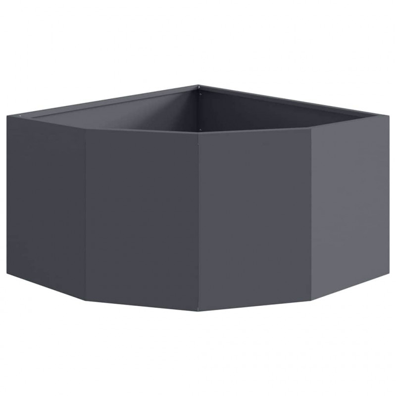 Doniczka Różnorożna Antracyt 60 x 60 x 35 cm Stal