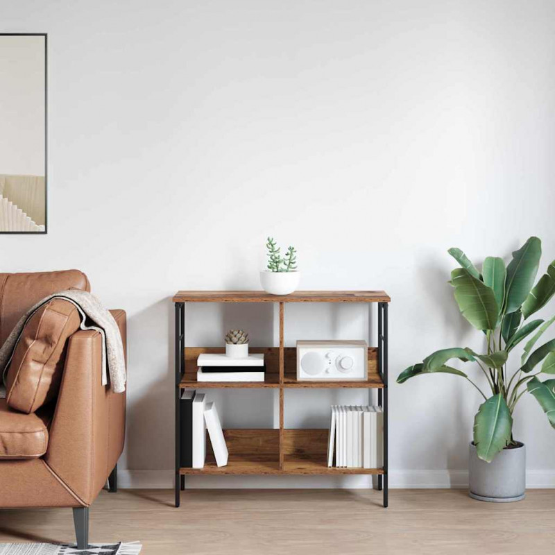 Półka na książki Stare drewno 82 x 32 x 79 cm