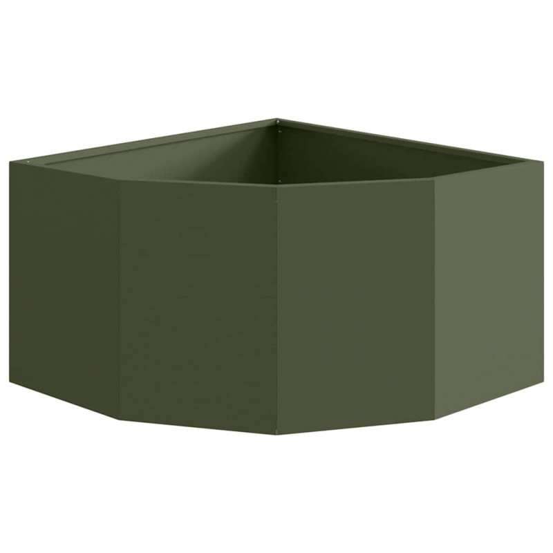Doniczka Różnorożna oliwkowy 60 x 60 x 35 cm Stal