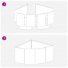 Doniczka Różnorożna oliwkowy 60 x 60 x 35 cm Stal