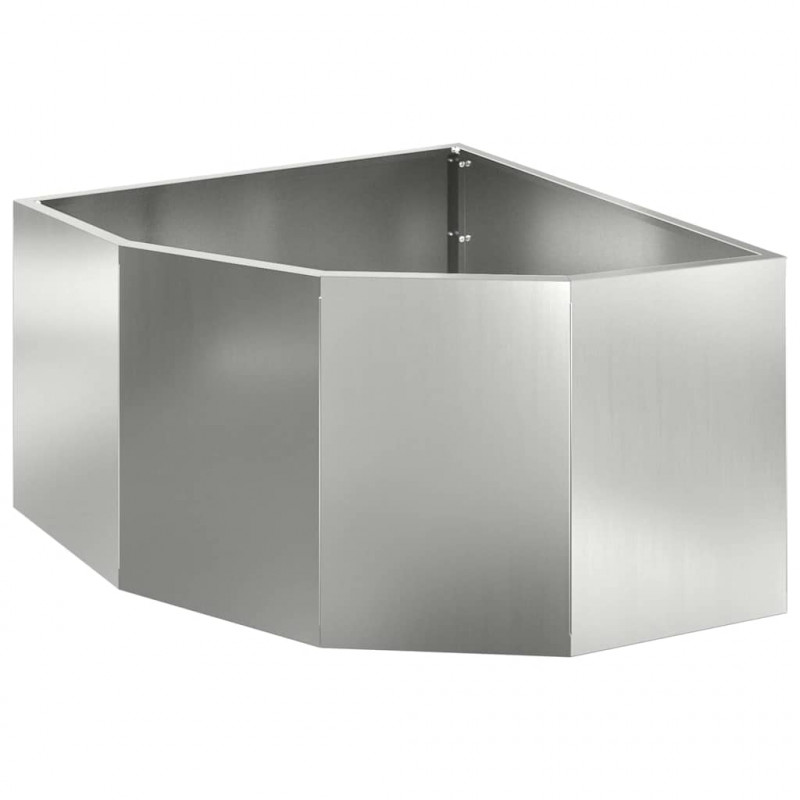 Doniczka Różnorożna Srebrny 60 x 60 x 35 cm Stal galwanizowana