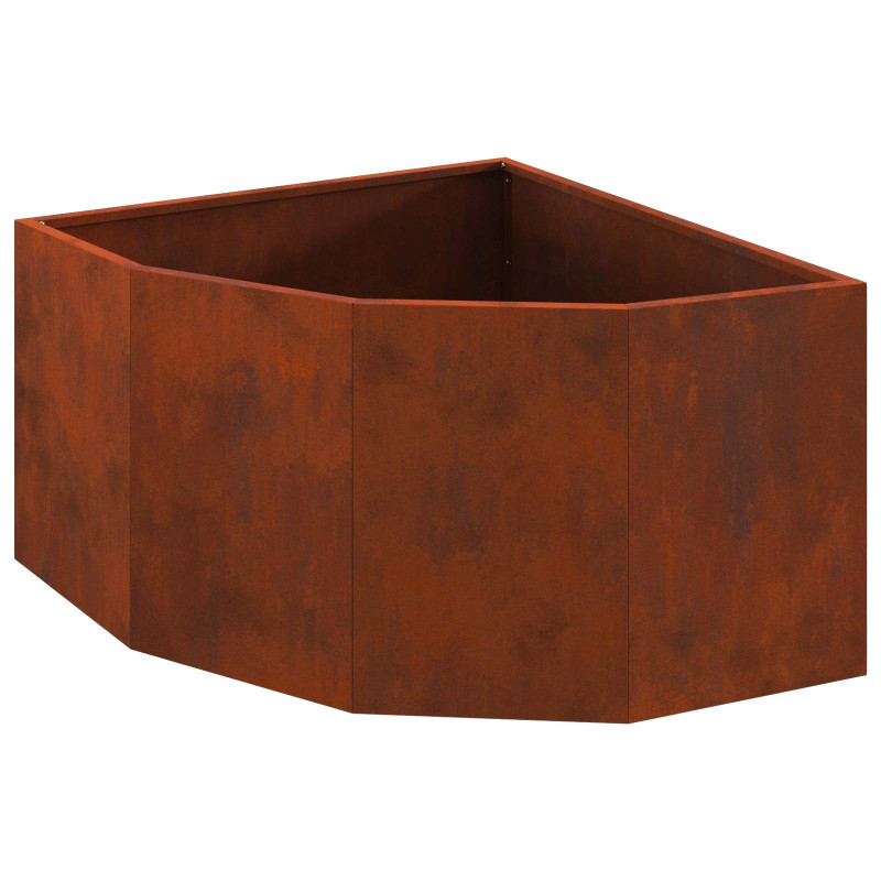 Doniczka Różnorożna Rdzawy 60 x 60 x 35 cm stal kortenowska