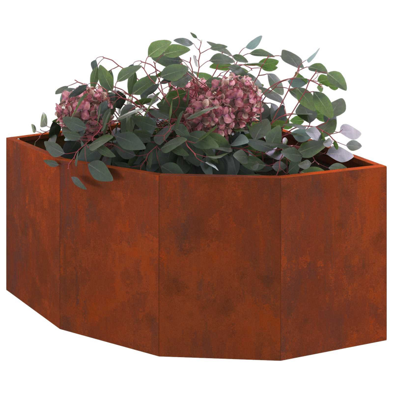 Doniczka Różnorożna Rdzawy 60 x 60 x 35 cm stal kortenowska