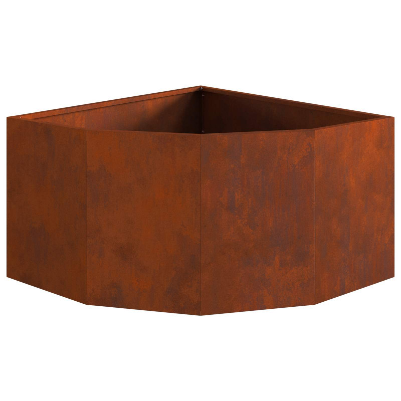 Doniczka Różnorożna Rdzawy 60 x 60 x 35 cm stal kortenowska