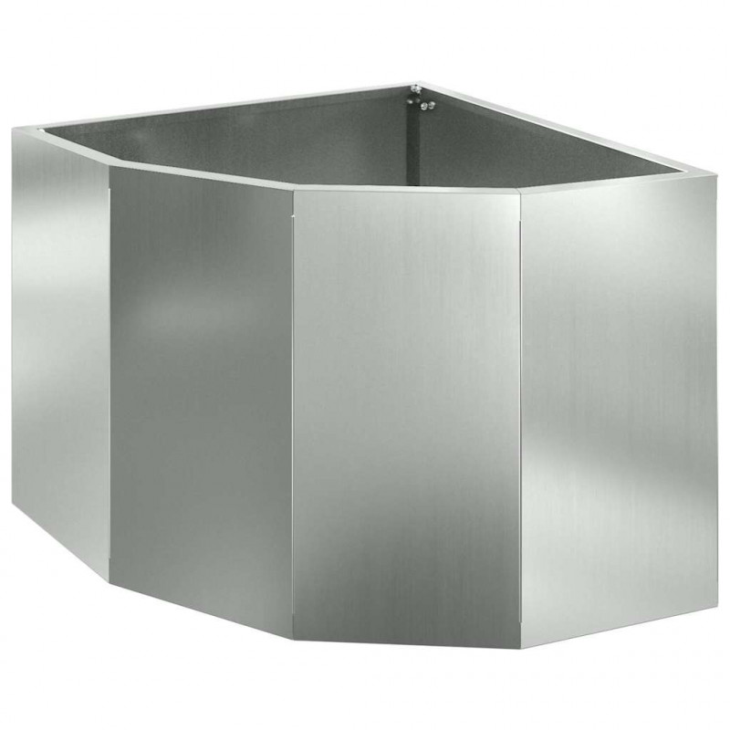 Doniczka Różnorożna Srebrny 45 x 45 x 35 cm Stal galwanizowana